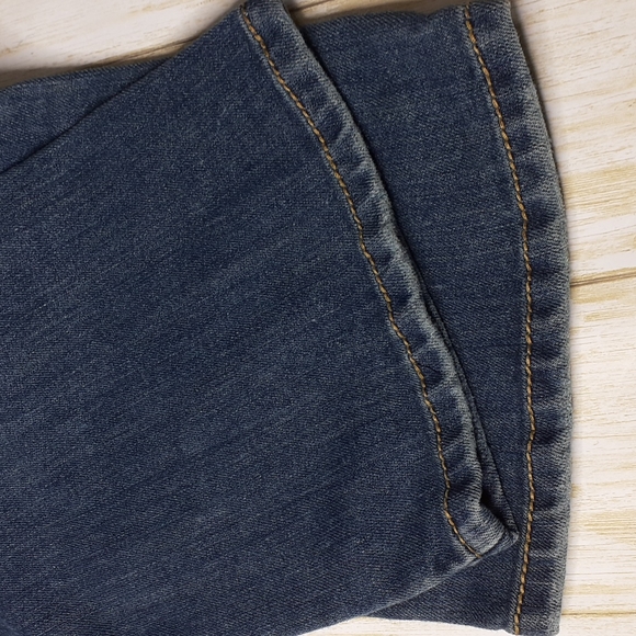 Karma Blue Ultra Stretch Bootcut Button Back Pockets Size 5 - Picture 11 of 16